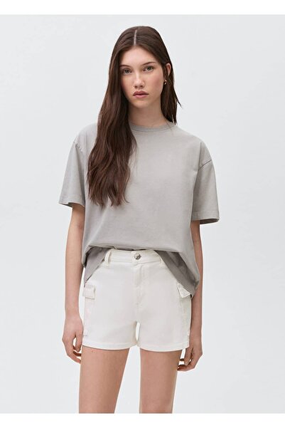 Mango Teen Pantaloni scurți cargo din denim