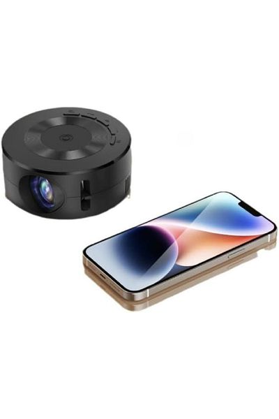 COOYA Mini Projector, Portable Movie Projector 1080P Support, Home and Outdoor Projector (Black)