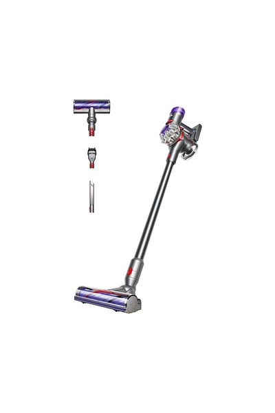 DYSON Aspirator vertical fara fir Dyson V8 Advanced 492636-01, 425 W, Autonomie 40 minute,(Argintiu/Nichel)