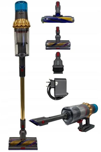 DYSON Aspirator vertical Dyson V15 Detect Absolute 2023, 660 W, 0.7 L, Autonomie 60 min (Gri/Auriu)