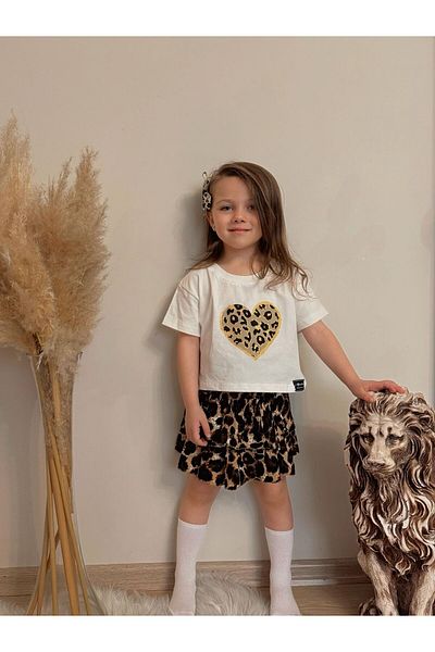 ALPİDS Leopard Pleated Skirt Suit
