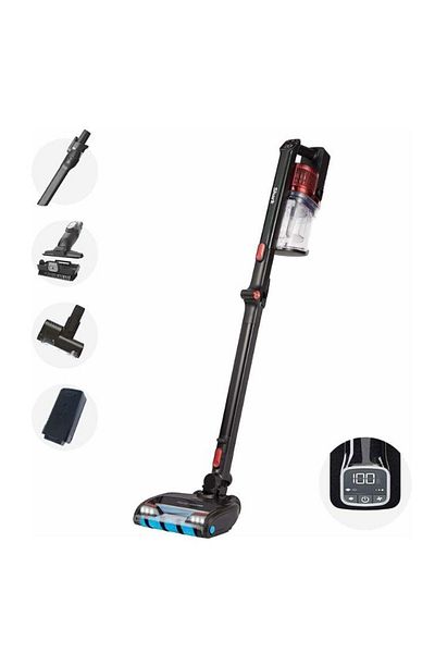 Shark Aspirator vertical Shark IZ300EUT, Autonomie 60 min, 0.7 L (Negru/Rosu)