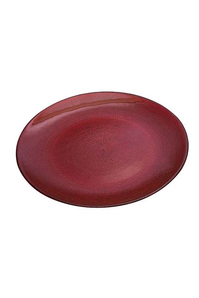 Cesiro Red Glass Dessert Plate, 21 cm
