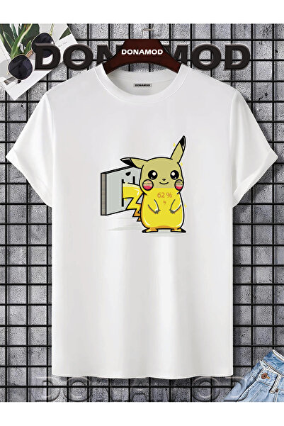 donamod تي شيرت بيكاتشو بيكاتشو بوكيمون قناع كارتون أصفر مصمم هدية لصديق