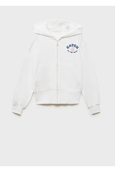 MANGO Kids Sweatshirt mit Kapuze und gemustertem Aufdruck