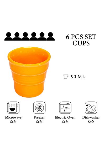 Cesiro Set of 6 glasses of 90 ml Tropical Orange, Cesiro