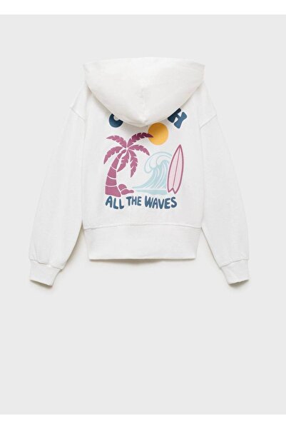 MANGO Kids Sweatshirt mit Kapuze und gemustertem Aufdruck