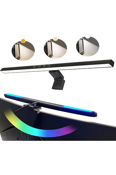 COOYA Computer Monitor Lamp, Monitor Light Bar with RGB Backlight, with Touch Control and USB Powered