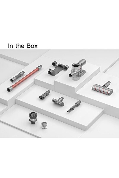 Dreame Upright vacuum cleaner V11 VVN6, 450W, 150AW, 25000Pa, 125000 rpm, 0.5l, 90min, OLED,Gray/red