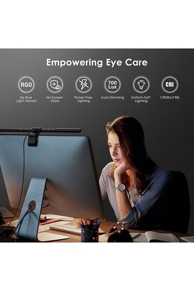 COOYA Computer Monitor Lamp,Screen Monitor Light Bar for Eye Caring, e-Reading LED Lamp with Auto-Dimming