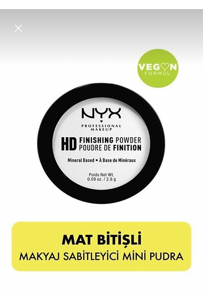 NYX Professional Makeup Mini Powder High Definition Finishing Powder Mini Transparent Powder Powder 2.8 Gr