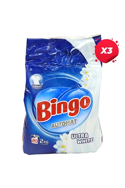 Bingo X3 - BINGO  AUTOMATIC LAUNDRY DETERGENT  2KG 2IN1 20 WASHES