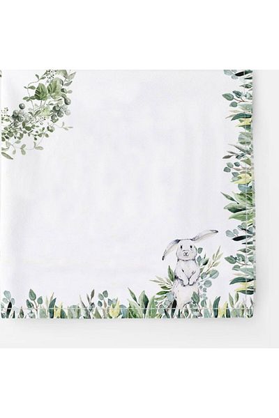 Club Cotton Servet masa 45x45cm Paste, set 4 bucati din bumbac, Club Cotton, Gizmo cu iepurasi