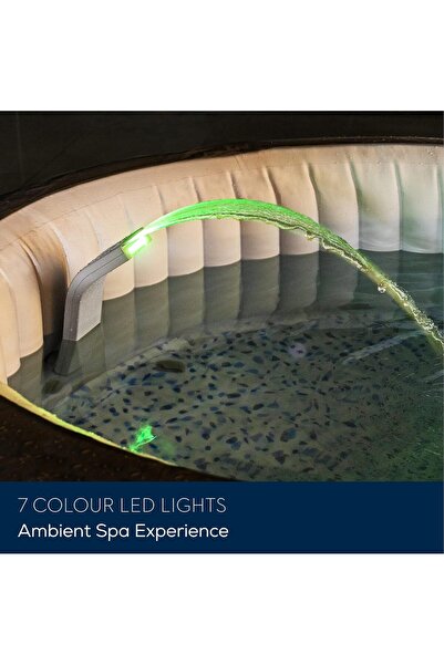 BESTWAY AirJet Plus Jakuzi LED Şelale, 7 Renk, IP66 Su Geçirmez Jakuzi Şelale