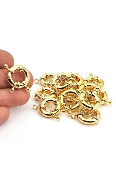 BY KUMRU Altın Kaplama Gemici Kilidi Takı Malzemesi 1 Adet | El Yapımı Bilekl...