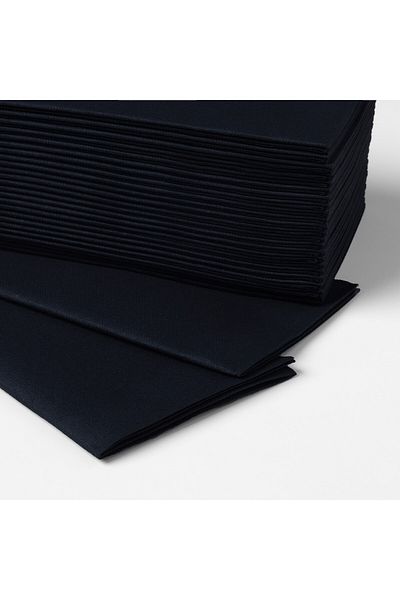 IKEA MOTTAGA Paper napkin, black, 38 x 38 cm