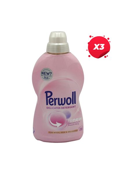 Perwoll X3 - PERWOLL LIQUID DETERGENT 1L DELICATES WOOL RENEW 20 WASHES