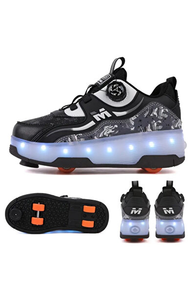 Yasee Kiz Çocuklari Için LED Isikli tekerlekli şarj edilebilir kapanır tekerl...