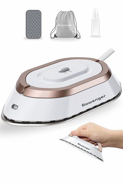 Rowenger Nb301 Mini Travel Iron Dual Voltage Suitable for Worldwide Use White