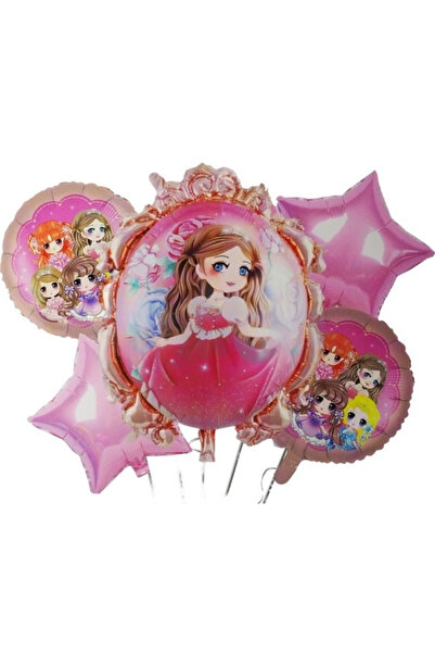KidMania Buchet 5 baloane folie printese, 60 x 45 cm