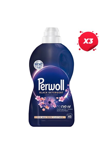 Perwoll X3 - PERWOLL LIQUID DETERGENT 2L RENEW BLACK DARK BLOOM 40 WASHES