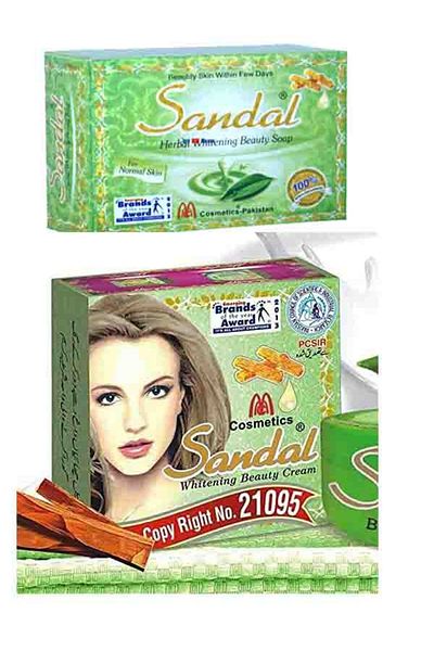 Sandal Sandalwood Skin Whitening Soap 70ml with Whitening Cream