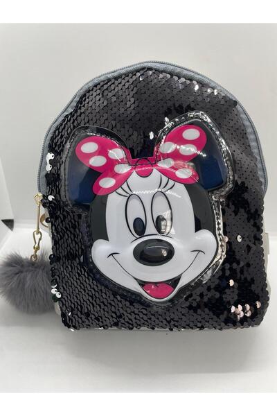 ALFA AKSESUAR 03 mickey mouse model ışıklı pullu ponponlu kabartmalı kız çocu...