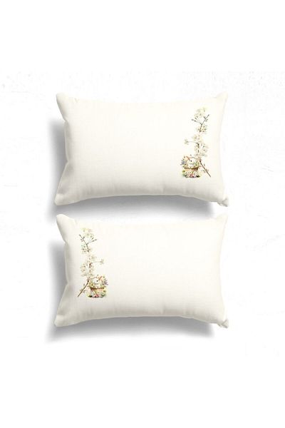 Club Cotton Set of 2 Easter pillowcases with bunnies and flowers, 50x70cm, YoYo