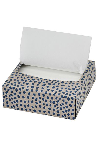 IKEA PILLERSTARR Paper napkin, patterned/beige blue, 32 x 16 cm