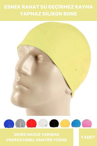 Thriftbuds Producție specială, impermeabilă, elastică, anti-alunecare, șapcă de înot din silicon, șapcă de înot pentru piscină