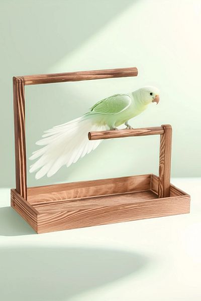 Alyones Wooden Desktop Bird Training Stand - Multi Perch Platform