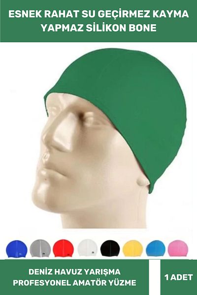 Thriftbuds Producție specială, impermeabilă, elastică, anti-alunecare, șapcă de înot din silicon, șapcă de înot pentru piscină