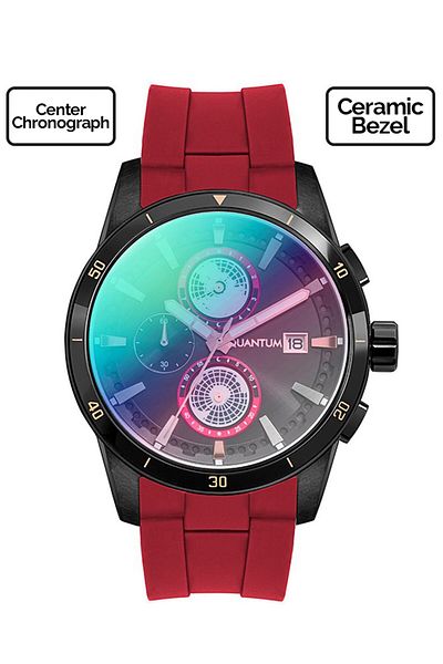Quantum Adg916.658 Ceramic Bezel Men's Watch