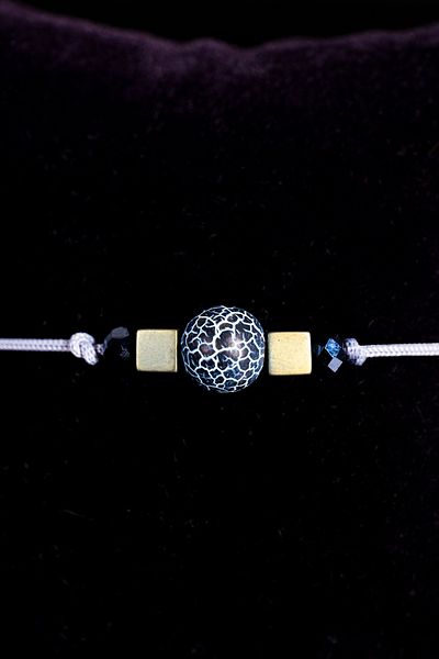Zalifra Handmade Natural Stone Tibetan Agate, Hematite Power and Balance Bracelet