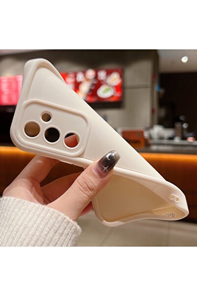 m.tk moveteck Samsung Galaxy A16 Kılıf Yumuşak Renkli Lansman Silikon Kamera Korumalı Kenarları Çıkıntılı 3D Coffe