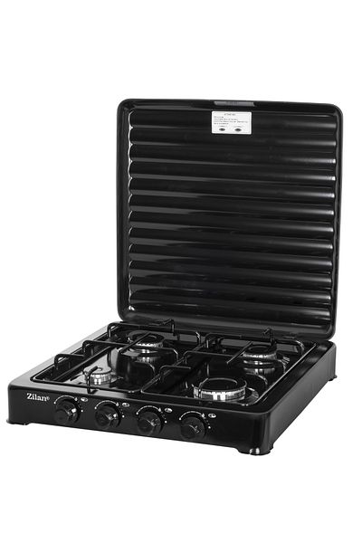 Zilan 4-burner gas stove ZILAN ZLN7079, Black LPG cylinder supply,