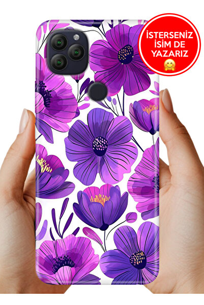 General Mobile GM 22 - GM 22S G312 Kılıf Baskılı Life Style Kapak Silikon Mor...