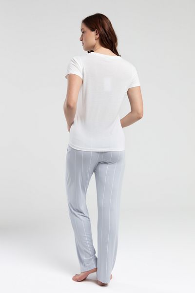 Pierre Cardin Set de pijamale din țesătură de maternitate pentru femei, cu mânecă scurtă, cu nasturi, dublu