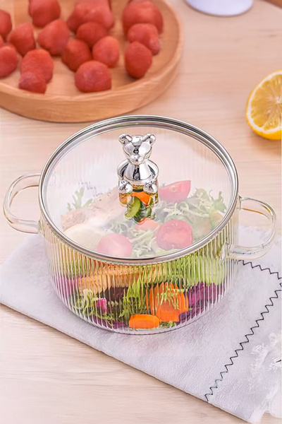Onetick Borosilicate High Temperature Resistant Glass Pot 1200 ml