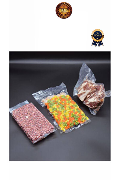 figanlar ambalaj (DÜZ) GIDA Vakum Makinesi Poşeti Vakum Poşet Ev Tipi 18x25 cm 20 Adet