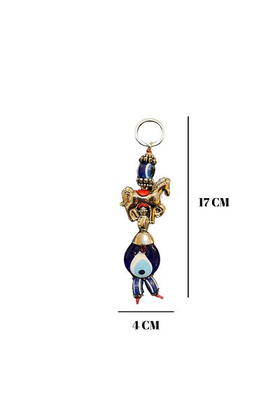 GRANDSTORE At Figure Evil Eye Beaded Two-Way Gift Keychain