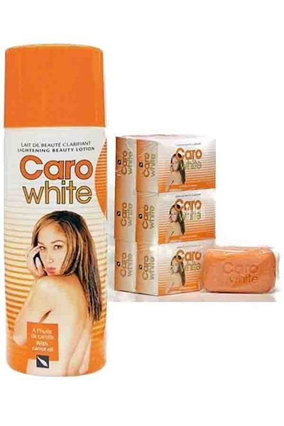 Caro Caro White Skin Lightening Soap - Beauty Soap - 180g 6 Pack with Skin Lightening Lotion - 300ml