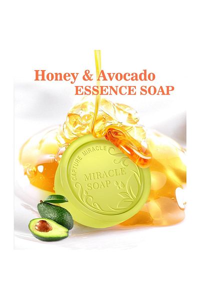 Aichun Beauty Honey & Avocado Essence Soap 100g – Deep Cleansing, Moisturizing & Oil Control