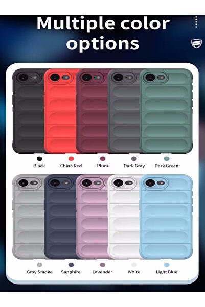 m.tk moveteck iPhone 16e Kılıf Lansman Mat Hisli Dalgalı Elde Kaymaz Kamera Koruma Renkli Yumuşak Kadife Silikon