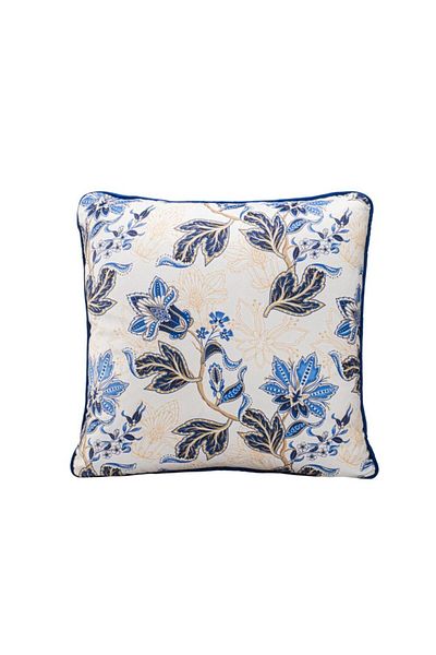 Lenjerii Deosebite Decorative velvet pillowcase 43x43cm, Blue Flowers BF02