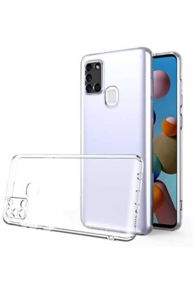 izzytech جراب سيليكون مرن شفاف غير ملون متوافق مع هاتف Samsung Galaxy A21S
