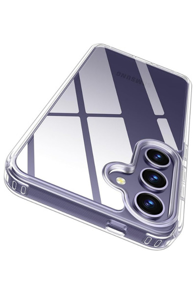 izzytech جراب سيليكون مرن شفاف عديم اللون متوافق مع هاتف Samsung Galaxy S24 PLUS