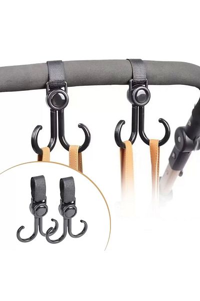 emosavm 2 Pieces Baby Stroller, Motor, Bicycle Goods Carrying Apparatus Plastic Hook