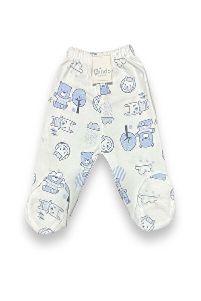 Kindo Baby Desenli Patikli Bebek pantolon Tek alt  4 lü paket  %100 pamuklu ürün  Annelerin favorisi