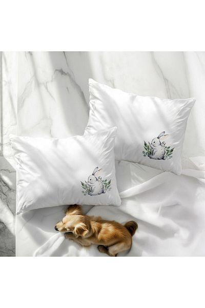 Club Cotton Set of 2 pillowcases with Easter motifs, 50x70cm, Gizmo